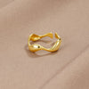 18K Gold Wave Ring