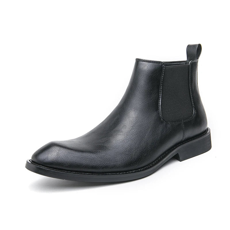 Cooper™  | Chelsea boots i läder med dragkedja