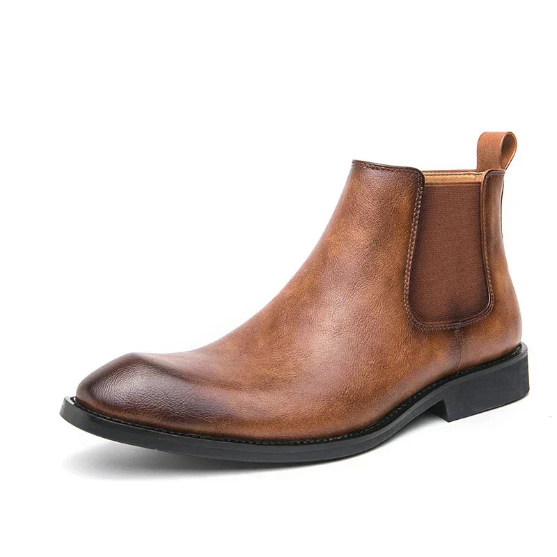 Cooper™  | Chelsea boots i läder med dragkedja