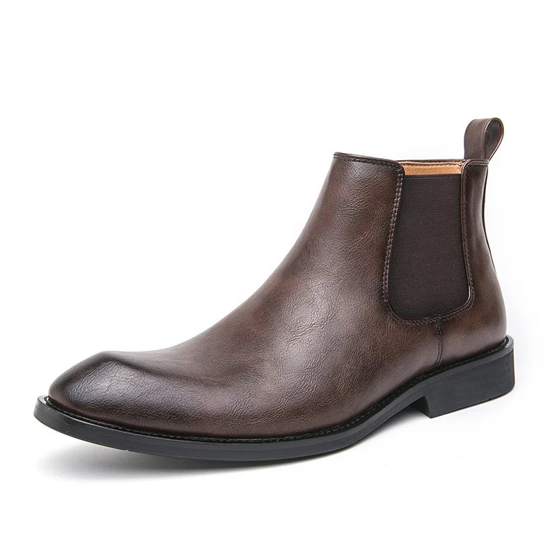 Cooper™  | Chelsea boots i läder med dragkedja