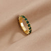 Emerald Beauty 18K Crystal Ring