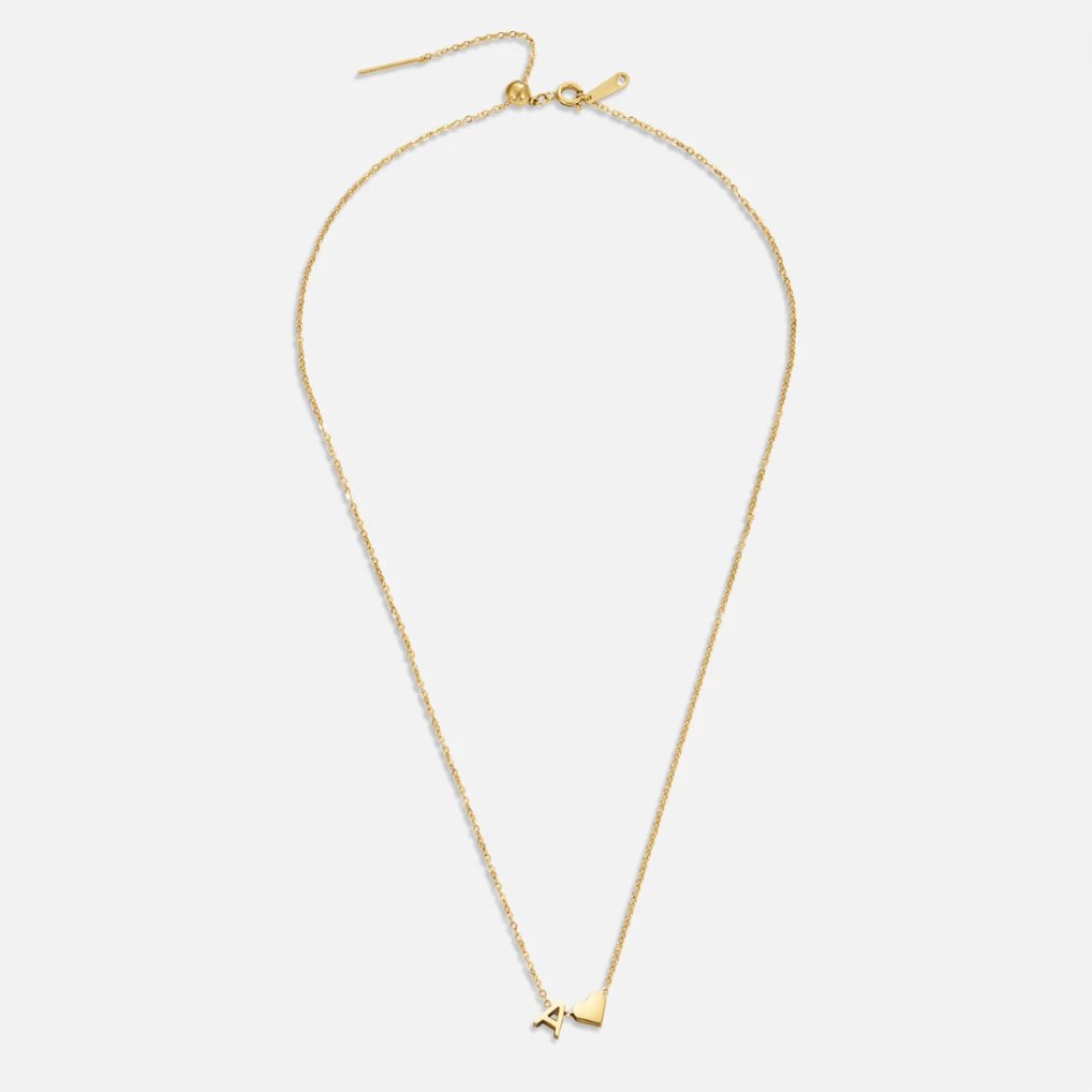 Forever Love & Letter Gold Necklace