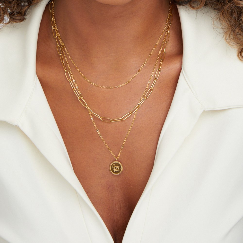 Geya Coin Layered Necklace