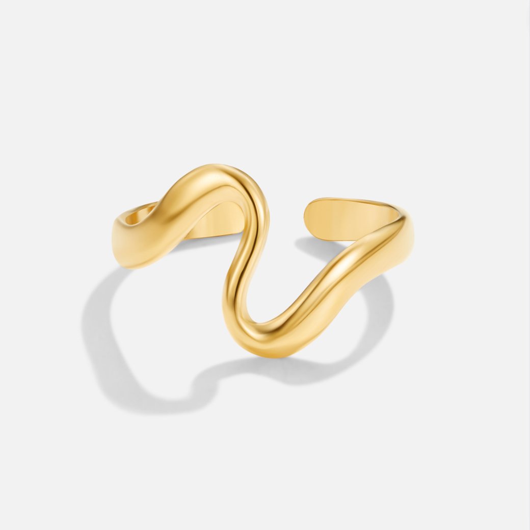 Gold Wave Ring