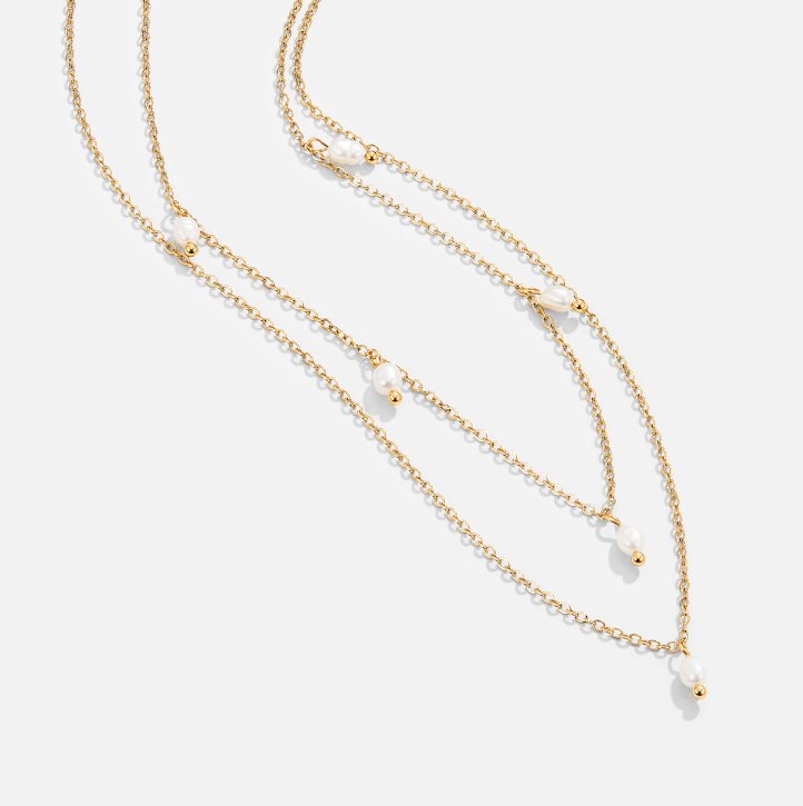 Kayla Pearl Drop Layered Necklace