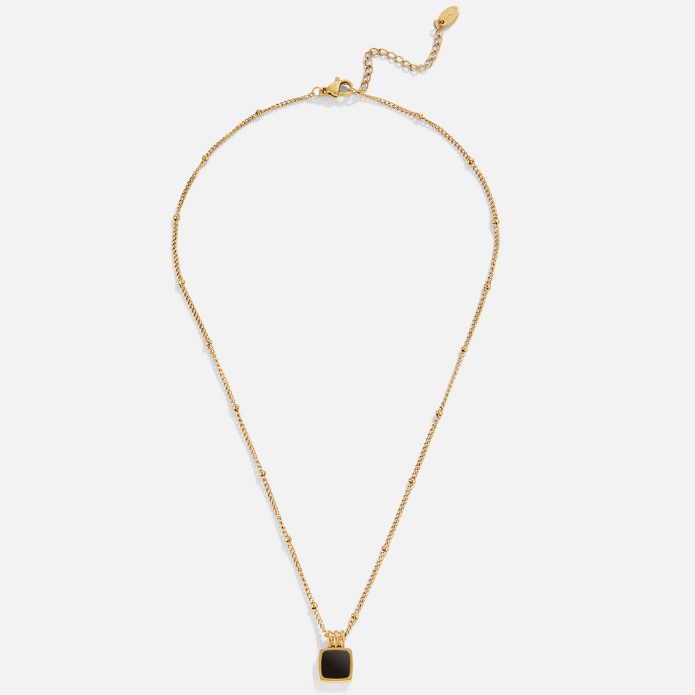 Lucia Black Pendant Necklace