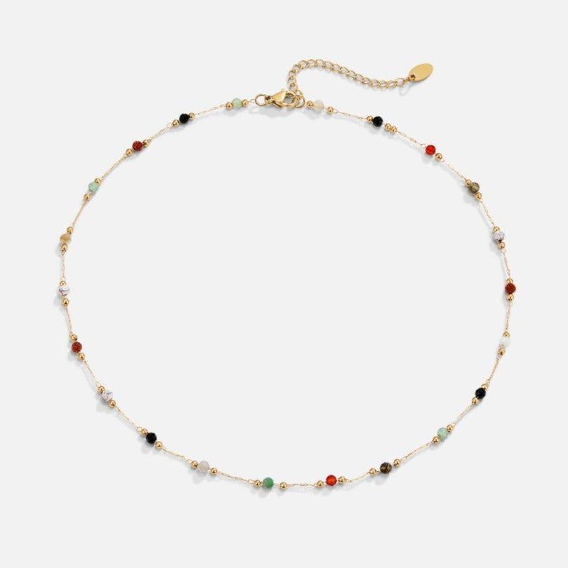 Lulu Beaded Stone Necklace