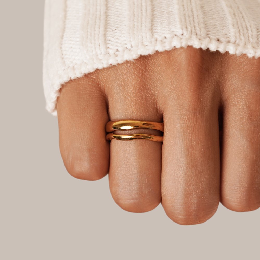 Madison Wave Ring Set