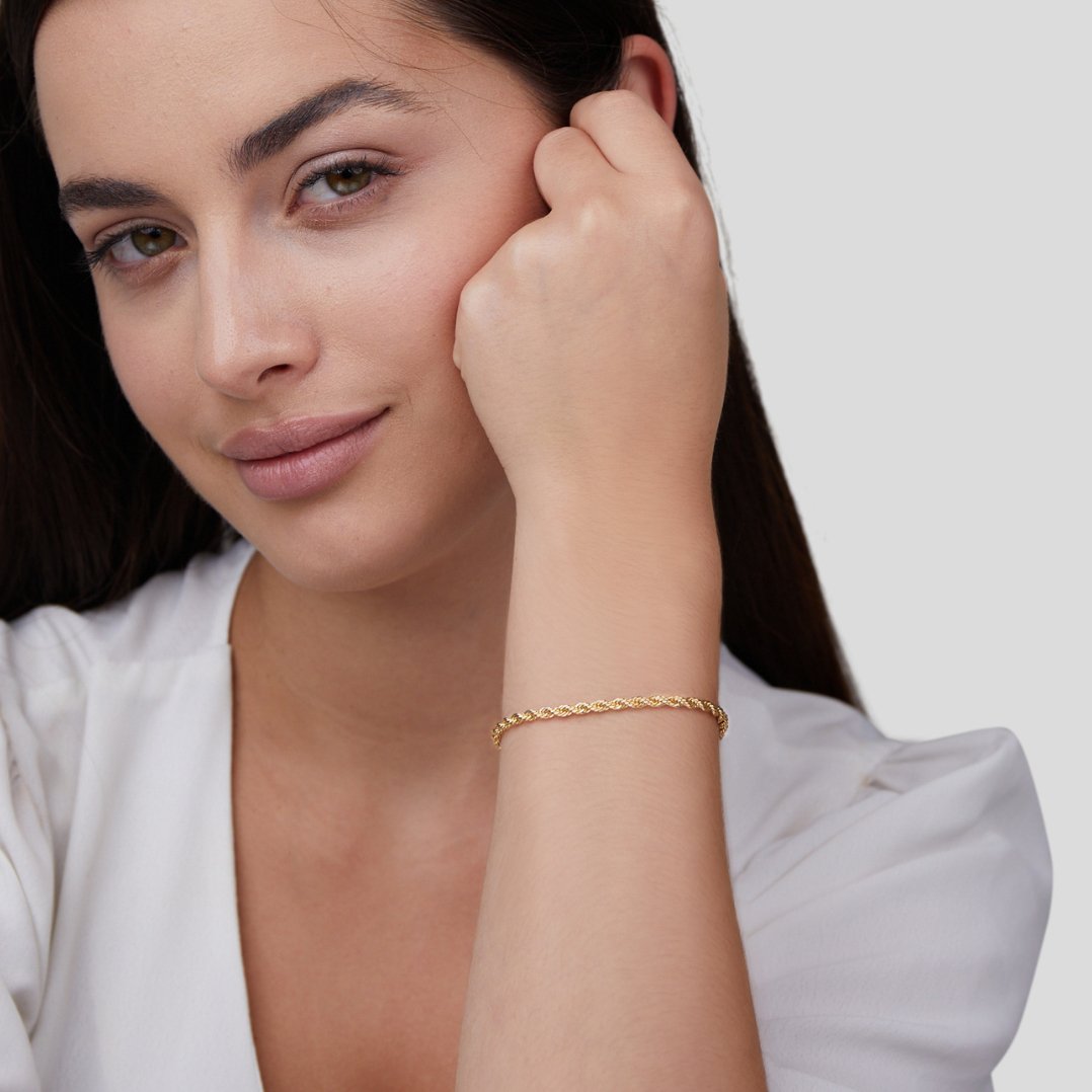 Twisted 18K Gold Bracelet