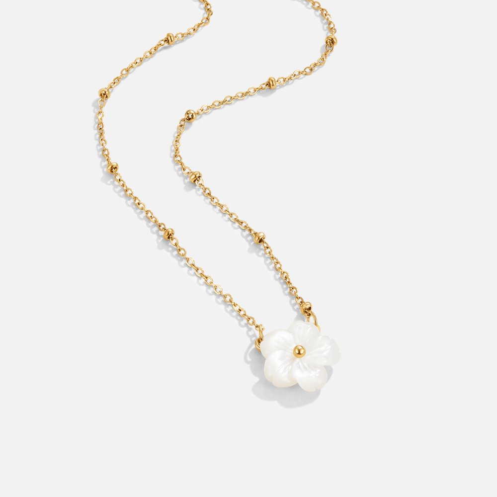 White Blossom Flower Necklace